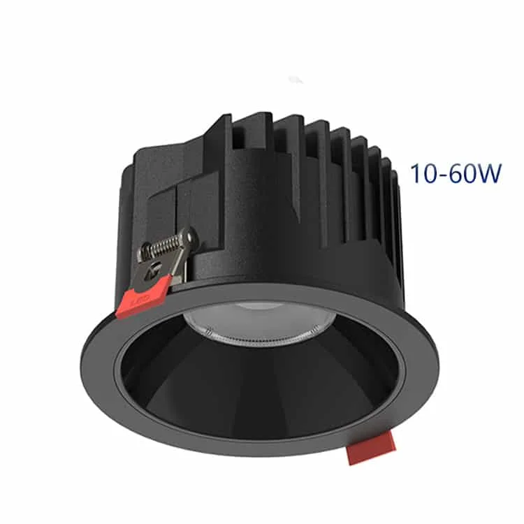 Siyah ticari downlight