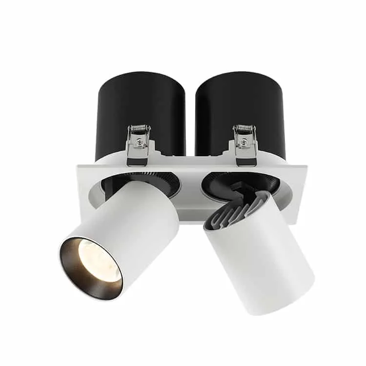Dışarı çekilebilir yönlendirilebilir LED downlight — tek veya çift spot