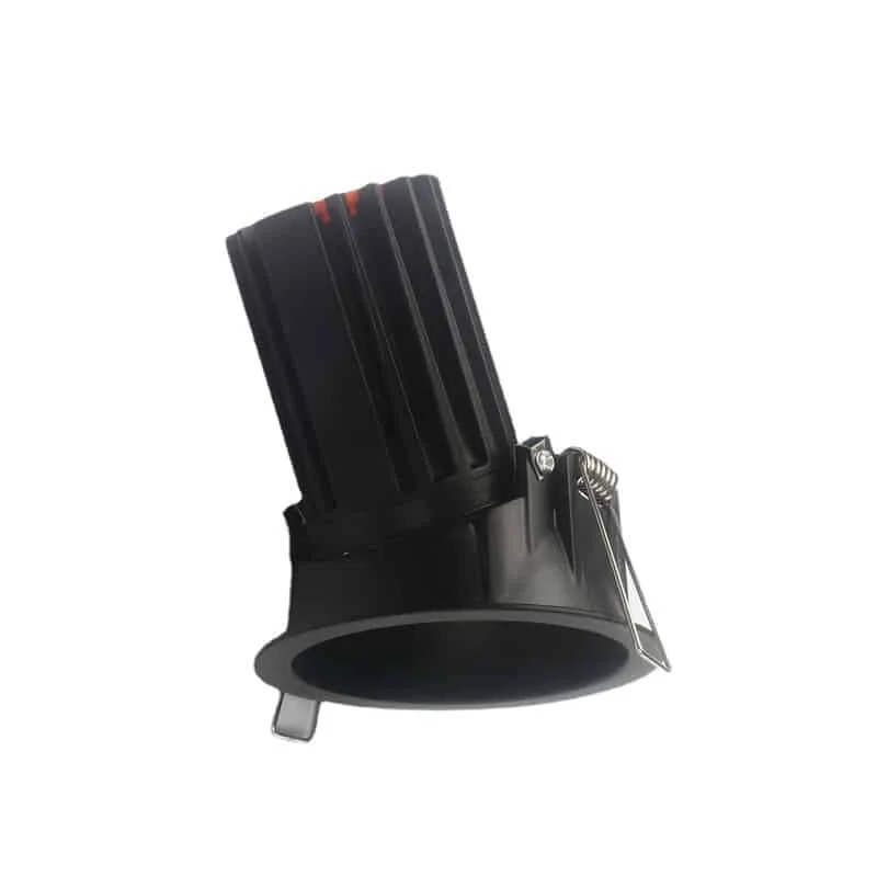 Eğimli halkalı siyah sabit downlight