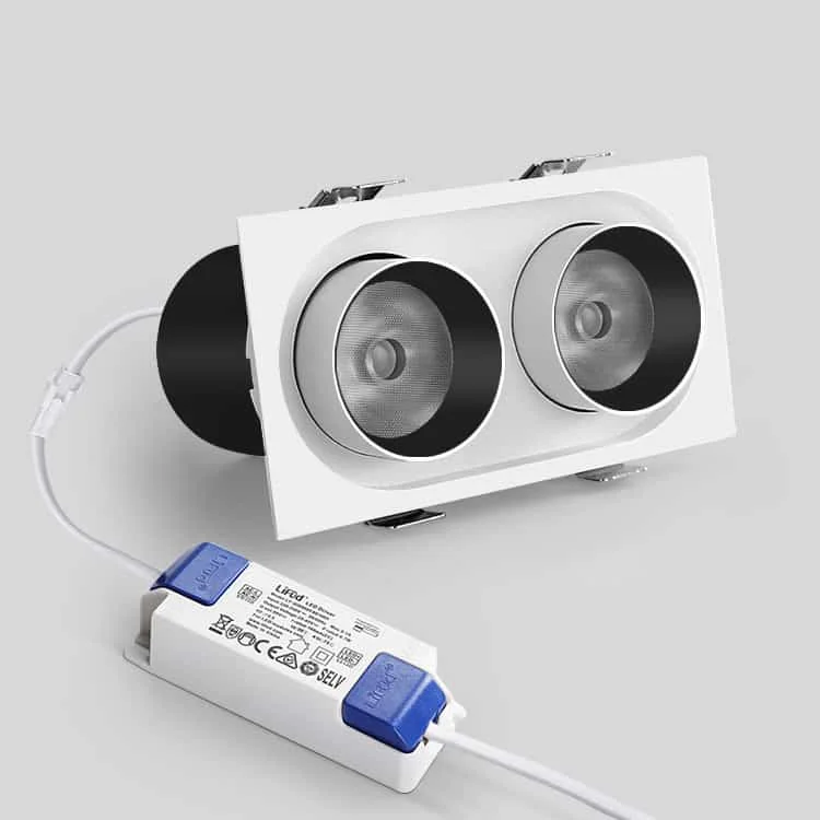 Kardan mekanizmalı kare yönlendirilebilir downlight