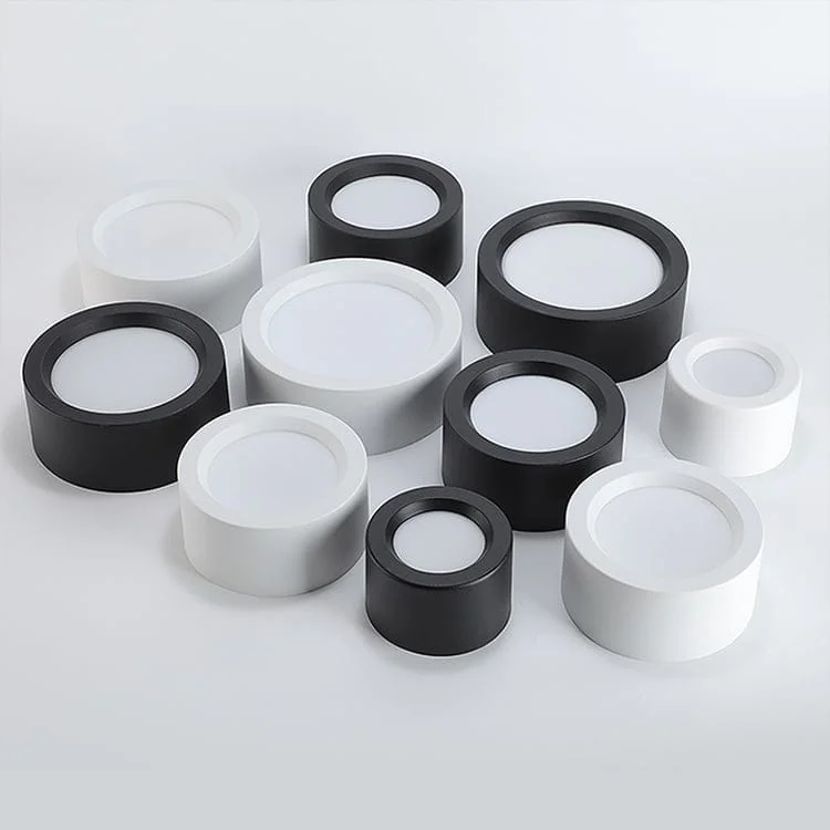 Siyah sıva üstü LED downlight armatürler