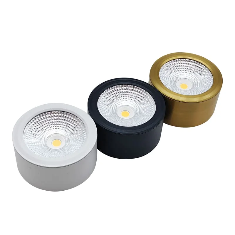 Mini downlight aparent 5W–18W în trei înălțimi