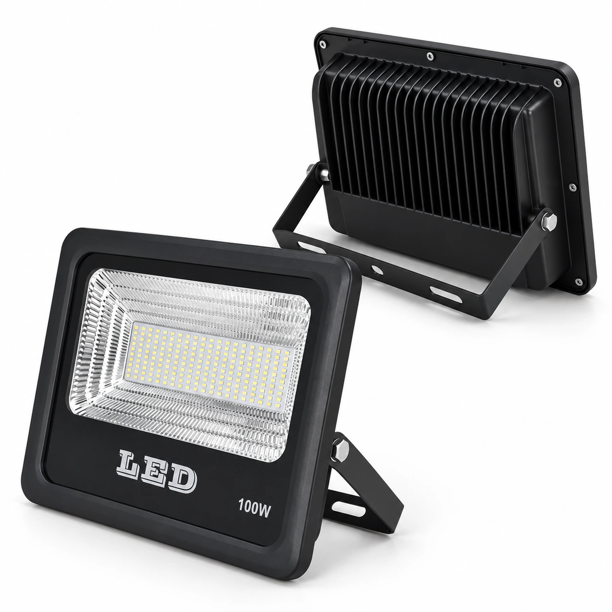 black led floodlight front rear reflector pair white studio