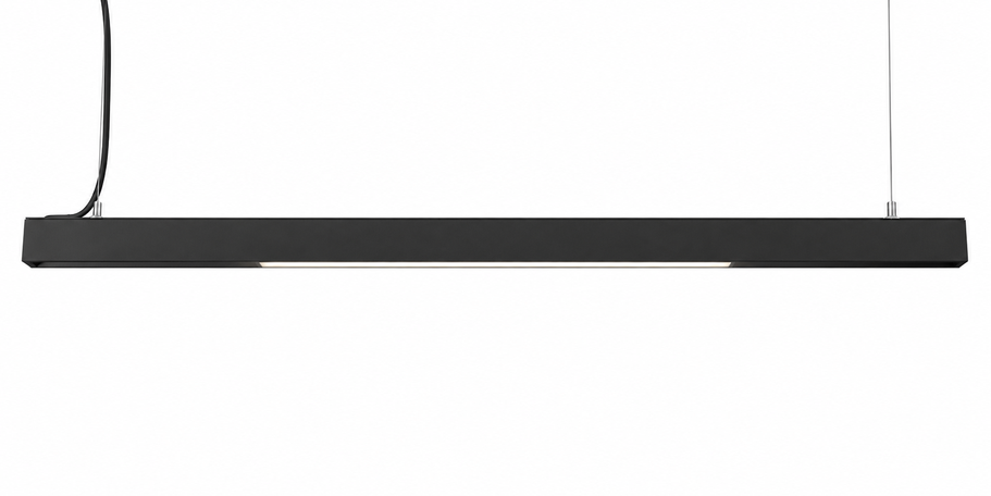 black linear pendant twenty four cells white studio