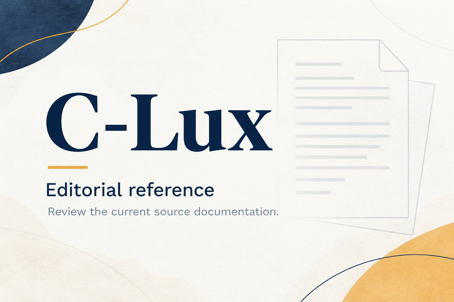 c lux lighting supplier reference card