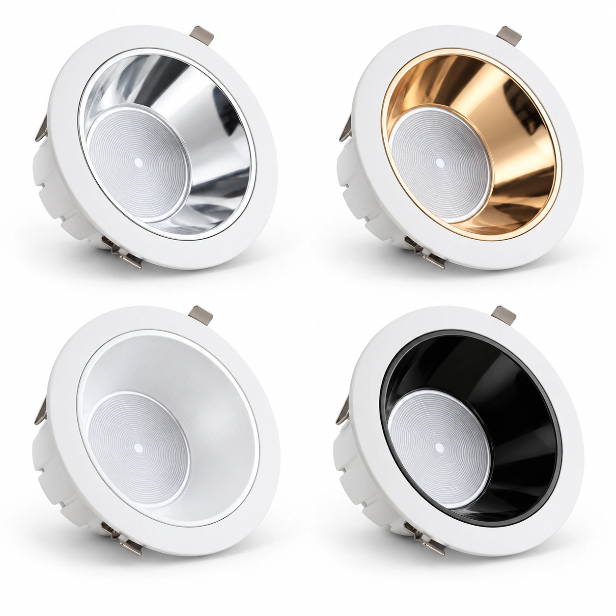 deep reflector led downlight recreated white background