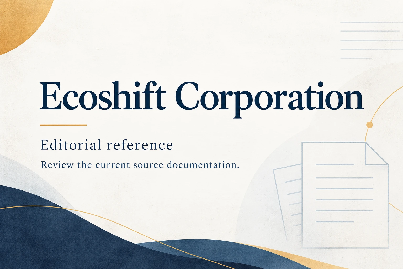 ecoshift corporation supplier reference card
