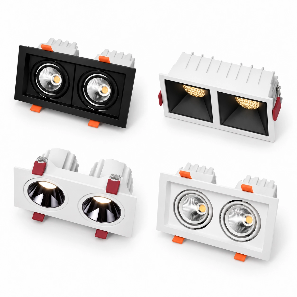 Downlight dublu cu reflector fix sau orientabil