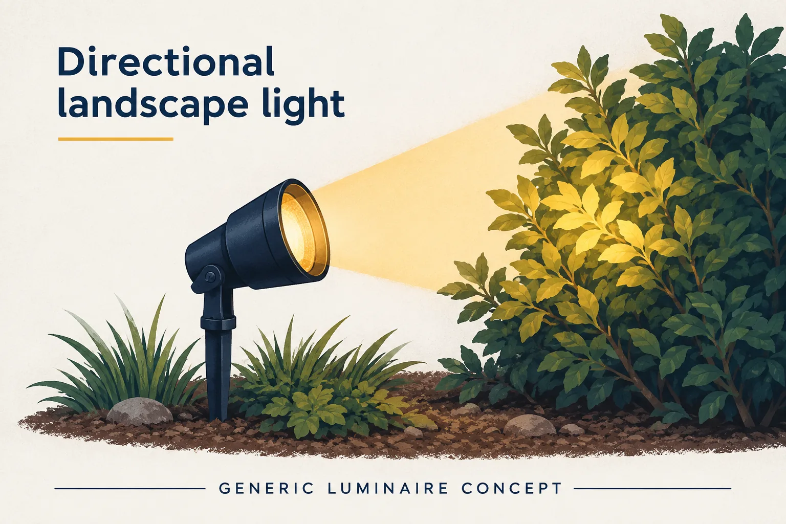 generic landscape spotlight luminaire concept