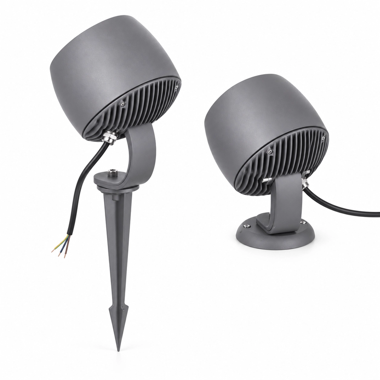 gray base spike spotlight rear pair white studio
