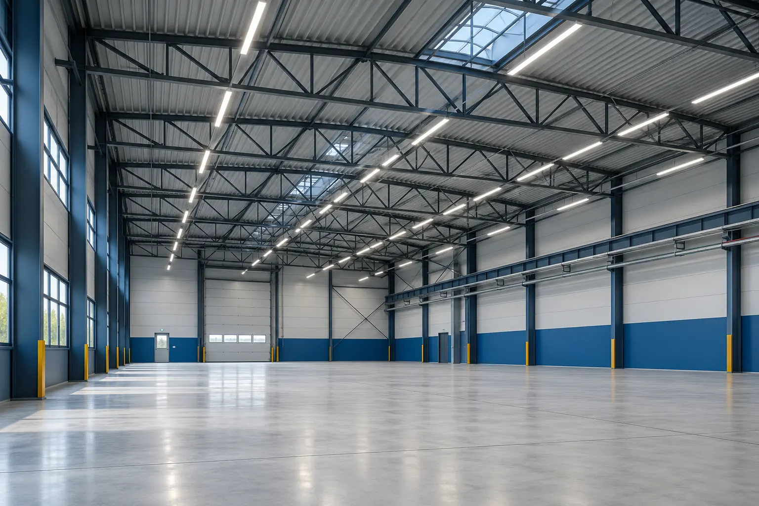 industrial production hall linear led batten lighting