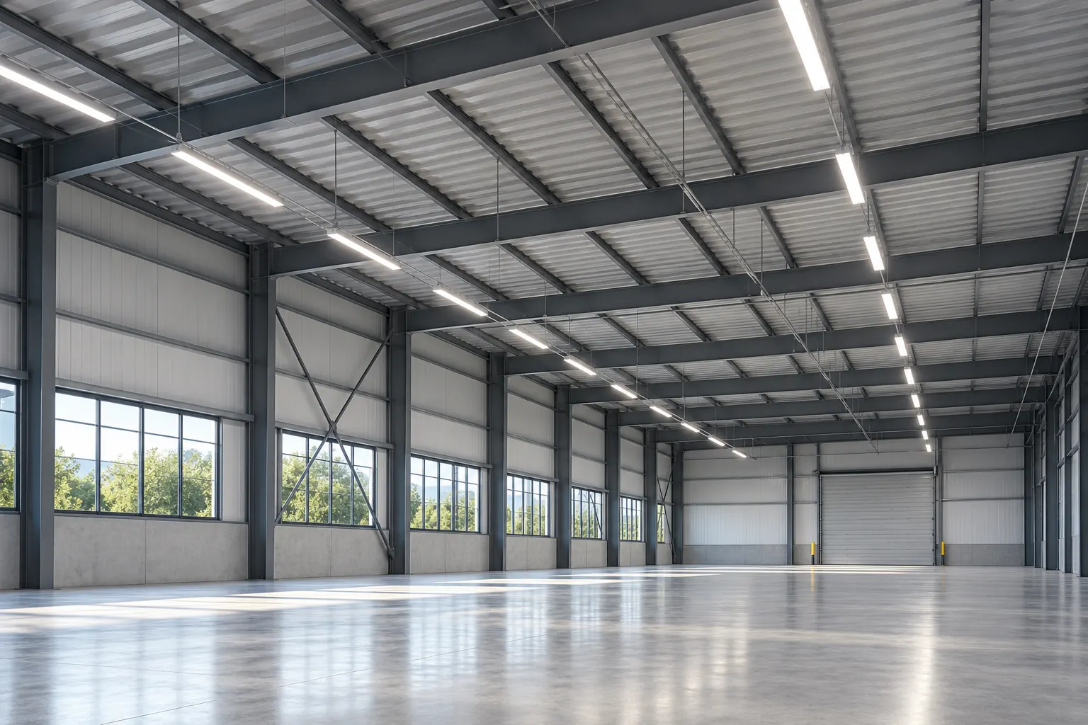 industrial shopfloor linear led batten lighting