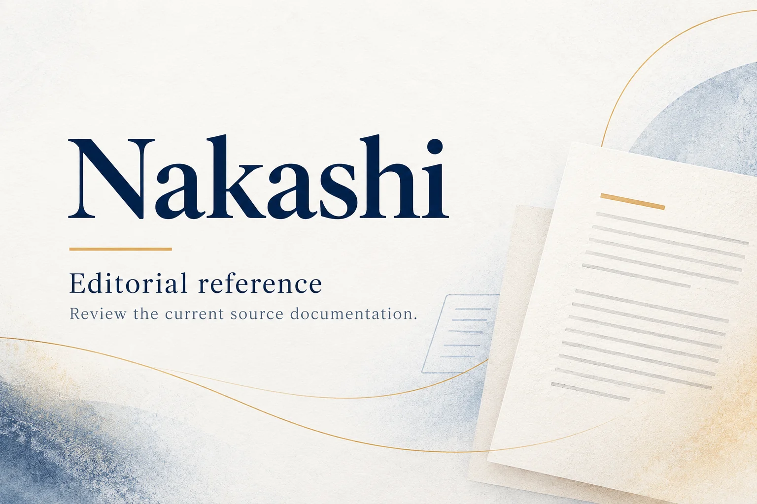 nakashi lighting supplier reference card