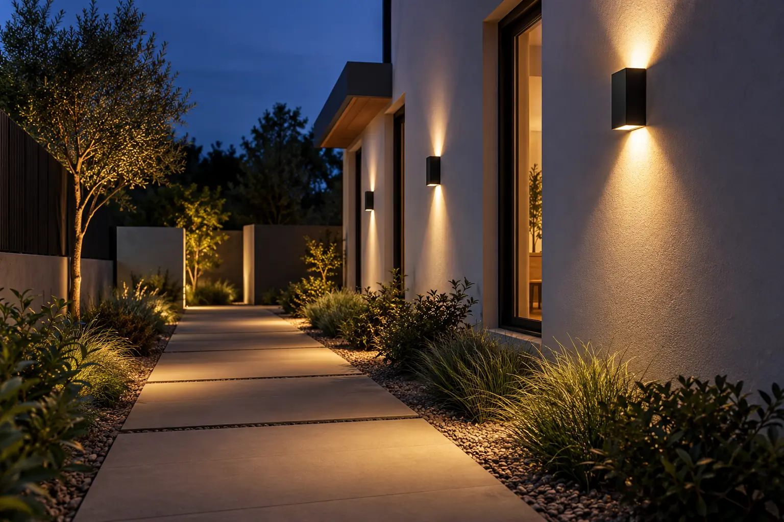 residential side path led wall sconce lighting