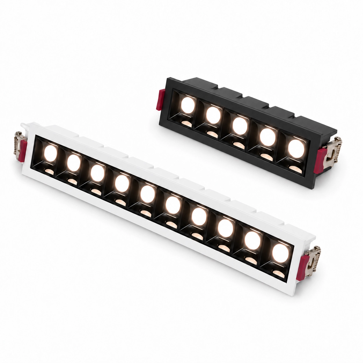 Downlight liniar din aluminiu, fix sau orientabil