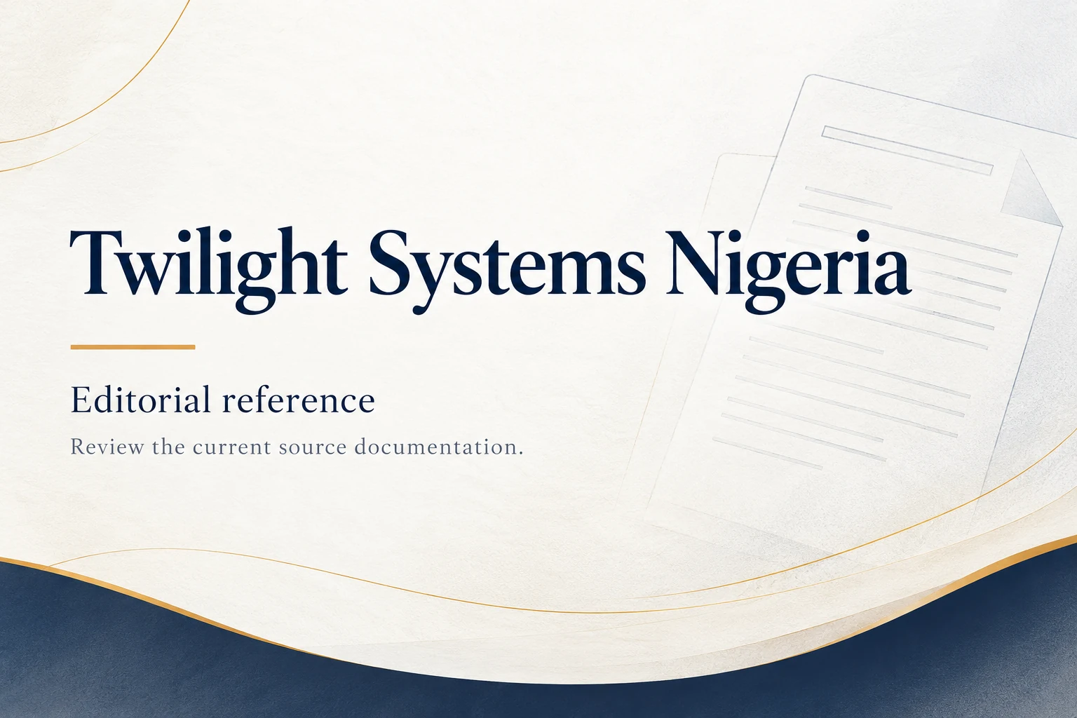 twilight systems nigeria reference card