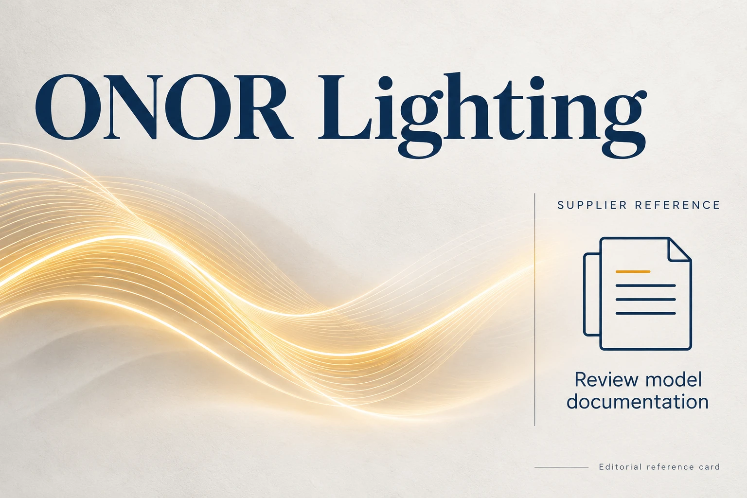 visual identification of onor lighting in a supplier directory