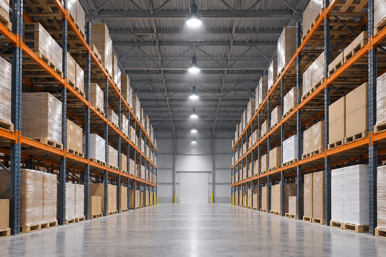 warehouse aisles led high bay lighting